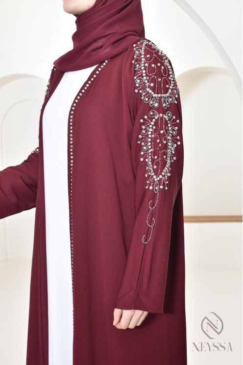 Abaya Dubai Kimono-Stil für Frauen Hijabi, Aid 2025 Outfit
