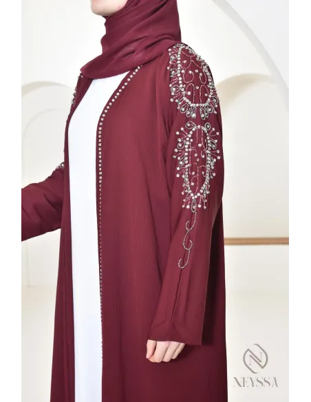 Abaya Dubai Kimono-Stil für Frauen Hijabi, Aid 2025 Outfit