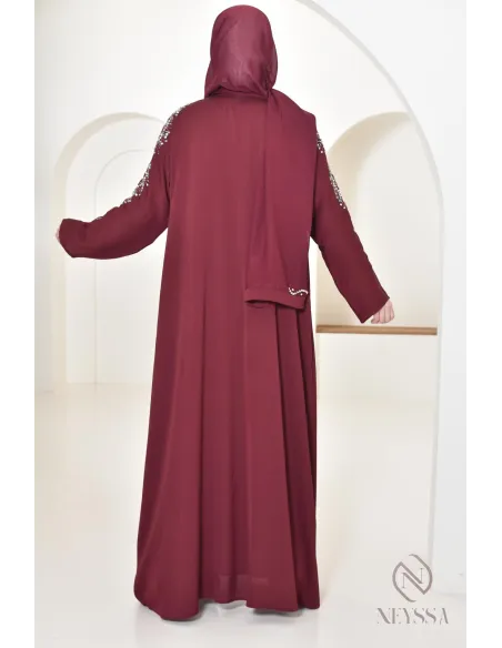 Abaya Dubaï style kimono pour femme hijabi, tenue Aid 2025