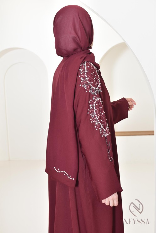Abaya Dubai Kimono-Stil für Frauen Hijabi, Aid 2025 Outfit
