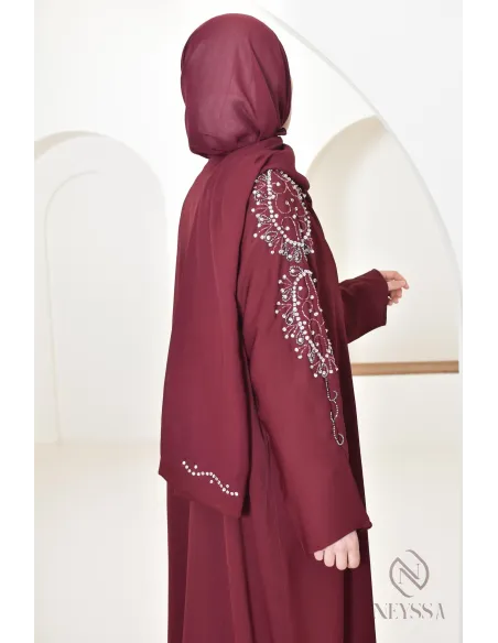 Abaya Dubaï kimono style for women hijabi, Aid 2025 outfit