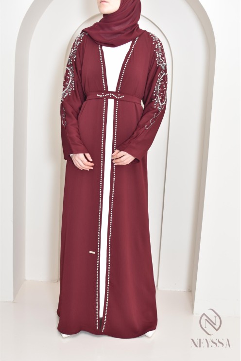 Abaya Dubai Kimono-Stil für Frauen Hijabi, Aid 2025 Outfit