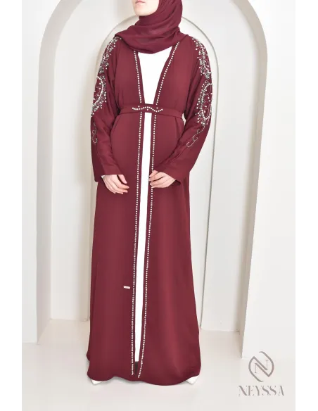 Abaya Dubai Kimono-Stil für Frauen Hijabi, Aid 2025 Outfit