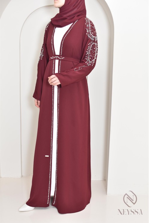 Abaya Dubai Kimono-Stil für Frauen Hijabi, Aid 2025 Outfit