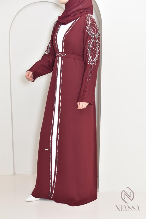 Abaya Dubai Kimono-Stil für Frauen Hijabi, Aid 2025 Outfit
