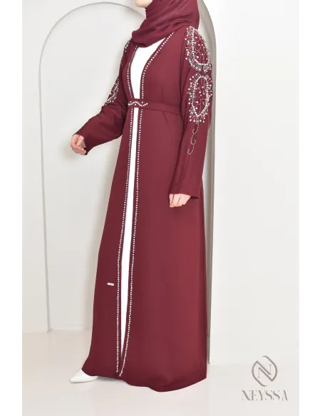 Abaya Dubai Kimono-Stil für Frauen Hijabi, Aid 2025 Outfit
