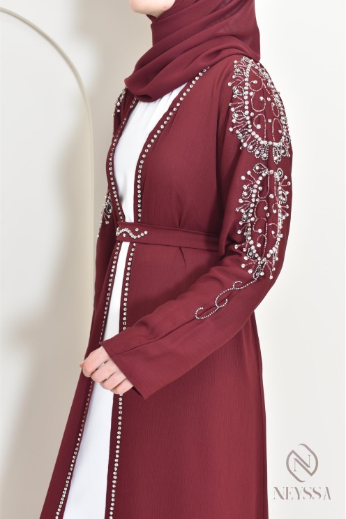 Abaya Dubai Kimono-Stil für Frauen Hijabi, Aid 2025 Outfit