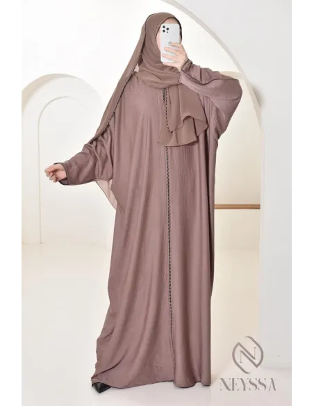  Abaya Dubaï longue pour femme hijabi, abaya hijab intégré pour AID 