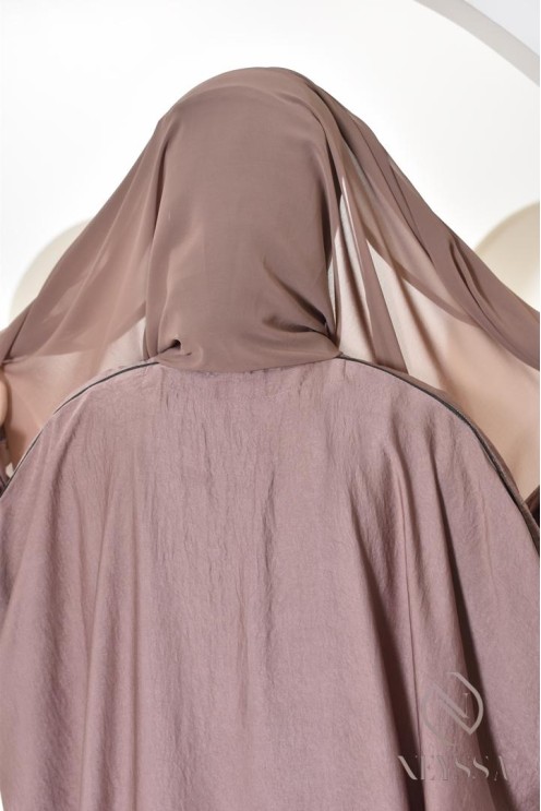  Lange Abaya Dubai für Hijabi-Frauen, integrierte Hijab-Abaya für AID