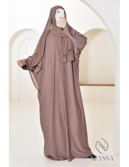  Abaya Dubai long for women hijabi, integrated hijab abaya for AID 