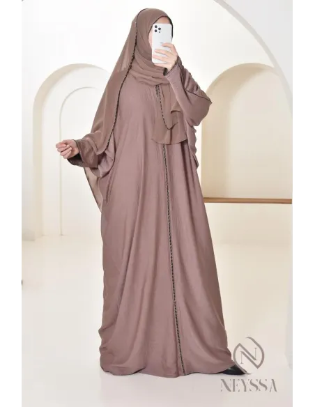  Abaya Dubai long for women hijabi, integrated hijab abaya for AID 