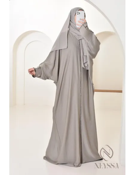  Abaya Dubaï longue pour femme moderne, abaya à strass pour femme 