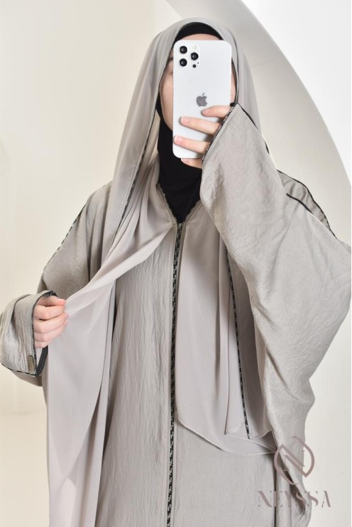  Long Dubai abaya for modern women, rhinestone abaya for women 