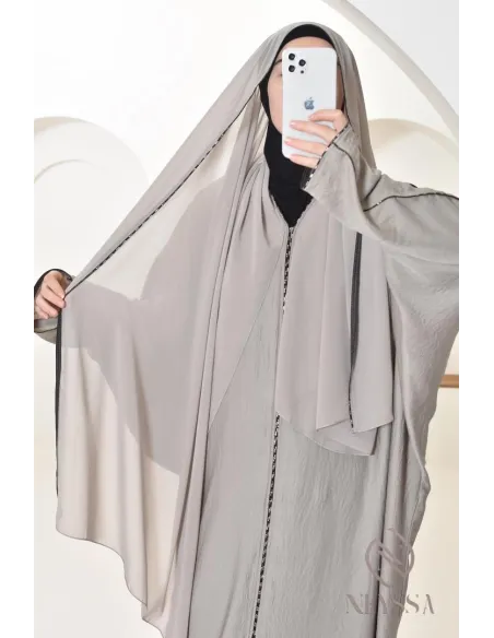  Long Dubai abaya for modern women, rhinestone abaya for women 