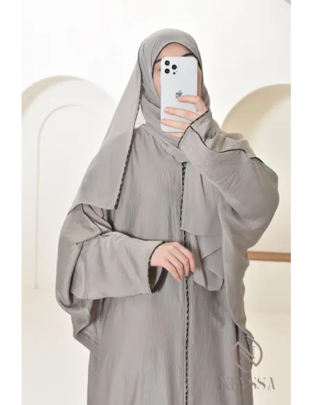  Abaya Dubaï longue pour femme moderne, abaya à strass pour femme 