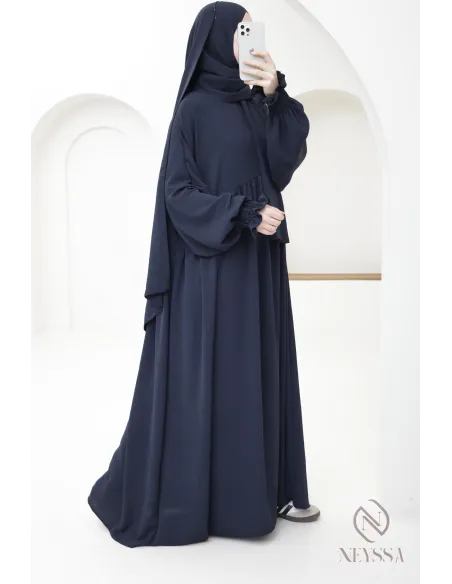 Abaya de prière hijab intégré en jazz, femme musulmane, ramadan 2025