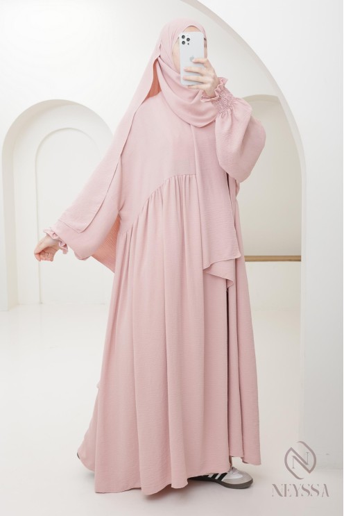 Gebetsabaya mit integriertem Hijab aus Jazz, muslimische Frau, Ramadan