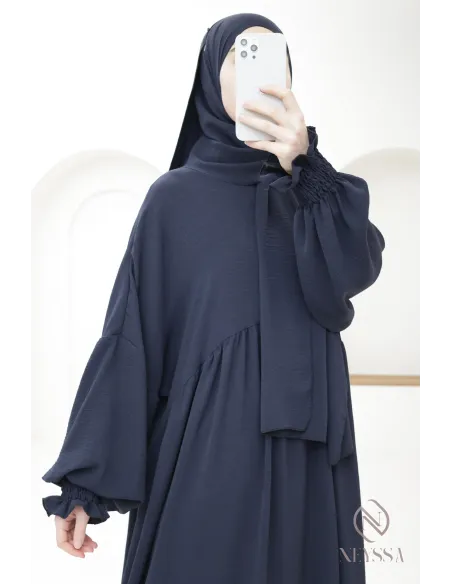 Abaya with integrated hijab in jazz, muslim woman, ramadan 2025