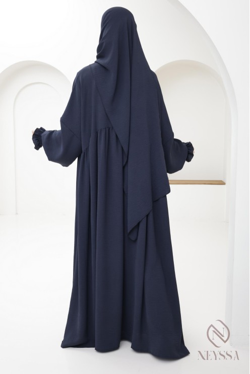 Abaya with integrated hijab in jazz, muslim woman, ramadan 2025