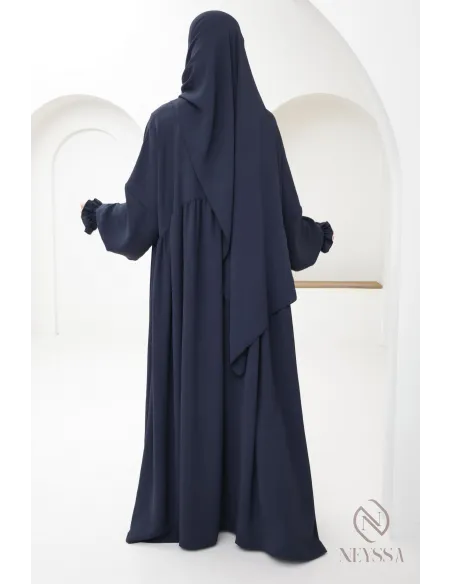 Abaya with integrated hijab in jazz, muslim woman, ramadan 2025