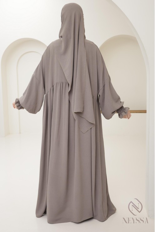 Abaya de prière hijab intégré en jazz, femme musulmane, ramadan 2025