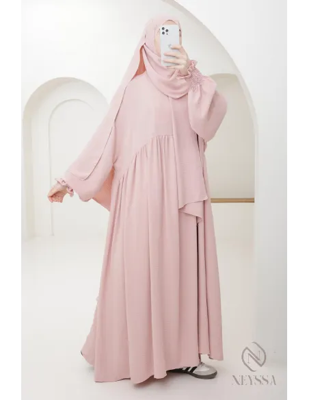 Abaya de prière hijab intégré en jazz, femme musulmane, ramadan 2025