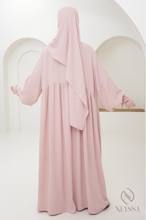 Abaya with integrated hijab in jazz, muslim woman, ramadan 2025