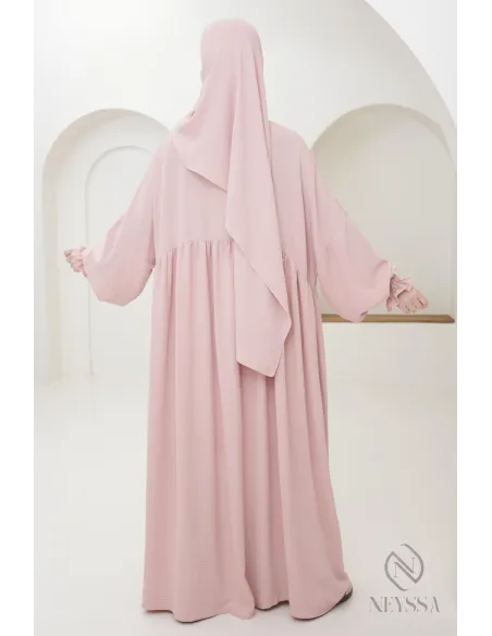 Abaya with integrated hijab in jazz, muslim woman, ramadan 2025