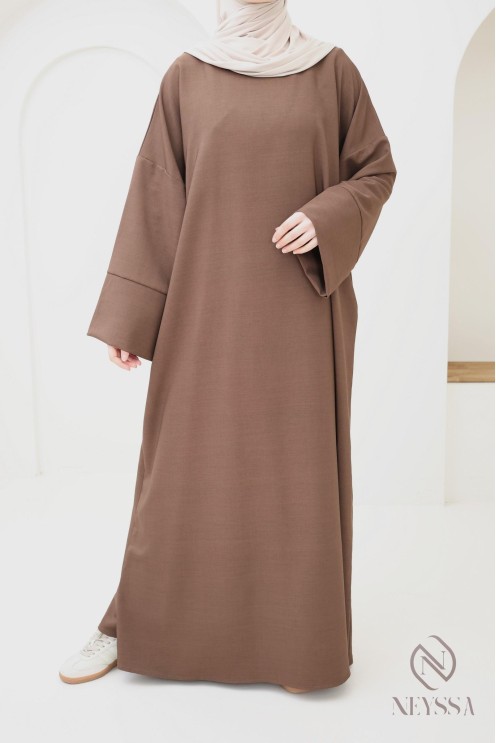 Lange Abaya muslimische Frau, Taschenabaya Frau, Alltagskleidung