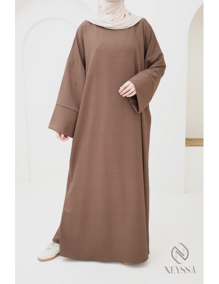 Lange Abaya muslimische Frau, Taschenabaya Frau, Alltagskleidung