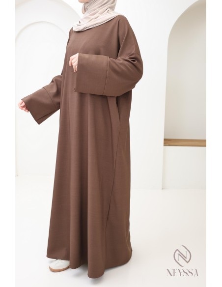 Lange Abaya muslimische Frau, Taschenabaya Frau, Alltagskleidung