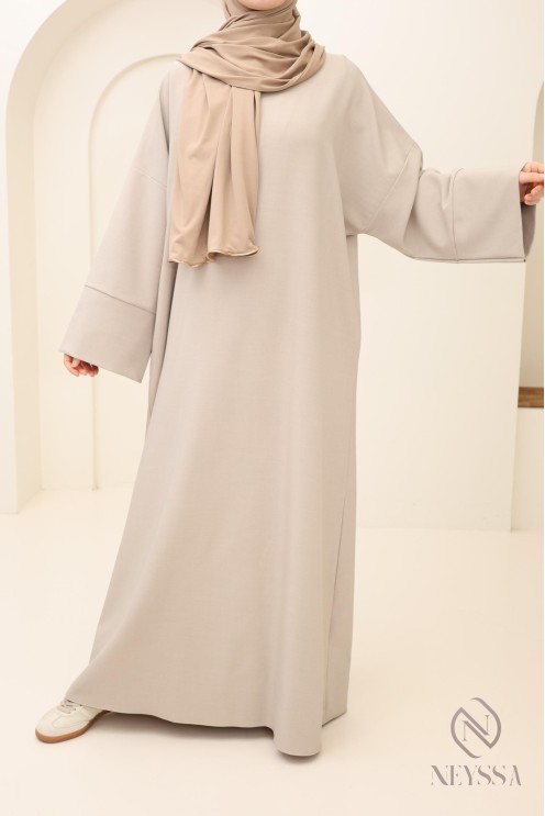 Abaya longue femme musulmane, abaya poches femme, tenue quotidien