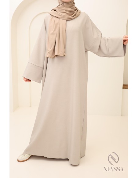 Abaya longue femme musulmane, abaya poches femme, tenue quotidien