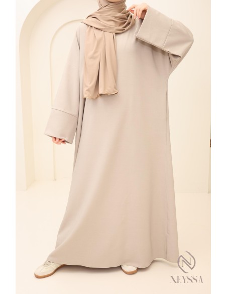 Lange Abaya muslimische Frau, Taschenabaya Frau, Alltagskleidung