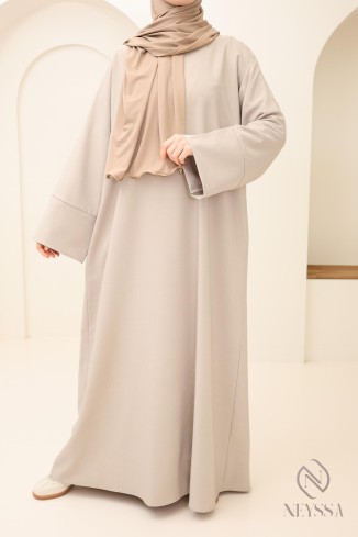 Abaya longue femme musulmane, abaya poches femme, tenue quotidien