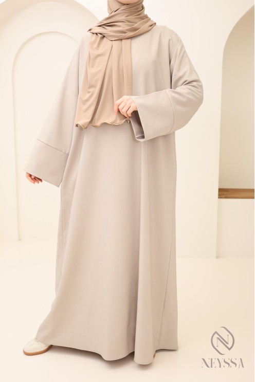Abaya longue femme musulmane, abaya poches femme, tenue quotidien