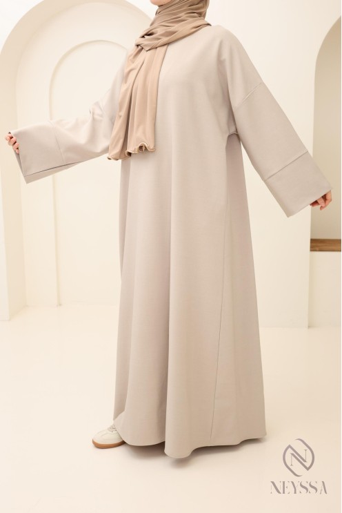 Abaya longue femme musulmane, abaya poches femme, tenue quotidien