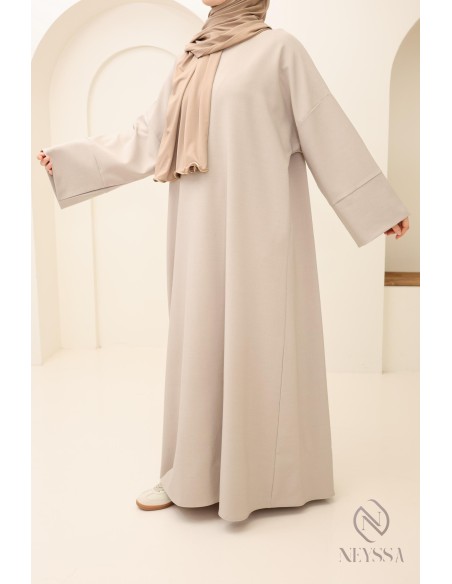 Abaya longue femme musulmane, abaya poches femme, tenue quotidien