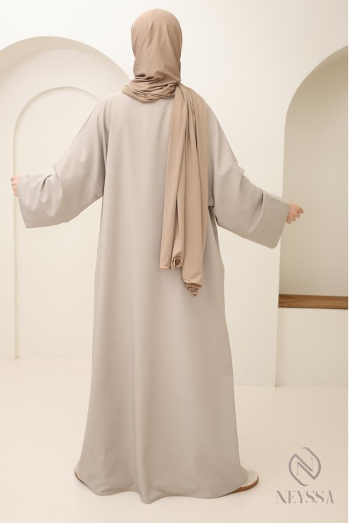 Lange Abaya muslimische Frau, Taschenabaya Frau, Alltagskleidung