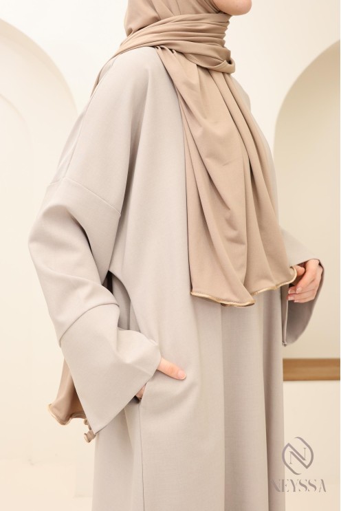 Abaya longue femme musulmane, abaya poches femme, tenue quotidien
