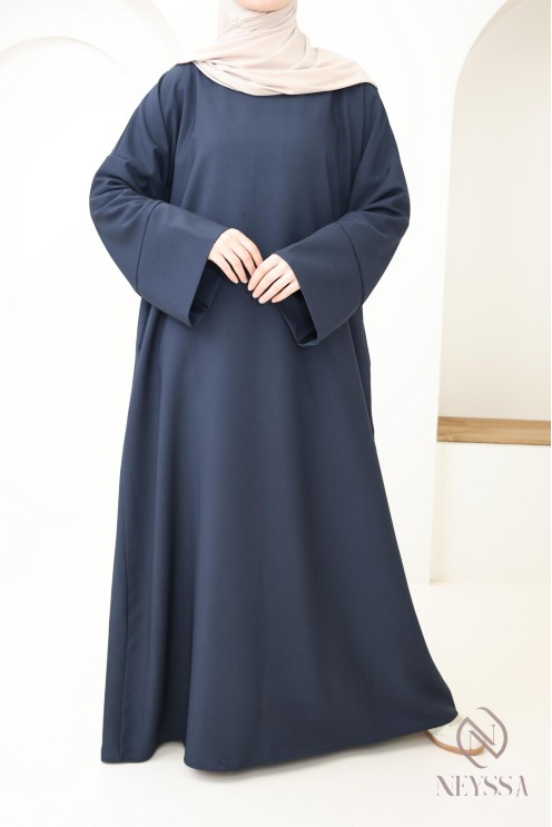Abaya longue femme musulmane, abaya poches femme, tenue quotidien