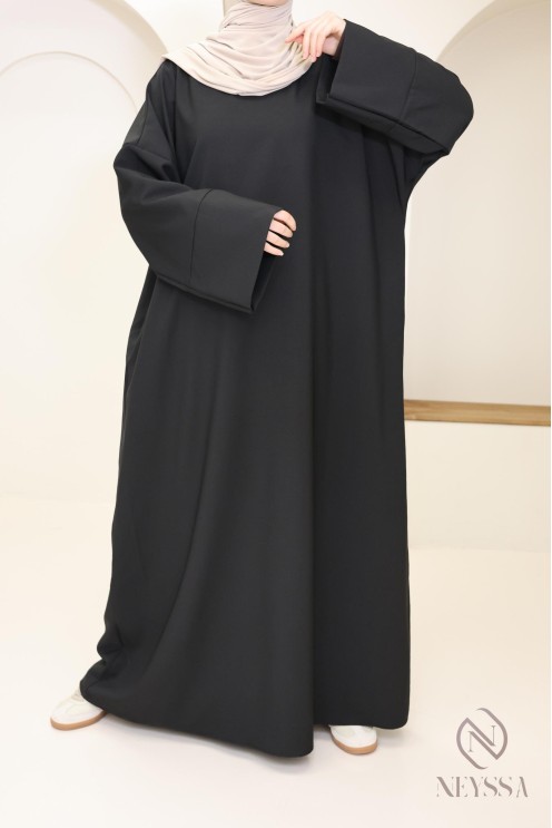 Abaya longue femme musulmane, abaya poches femme, tenue quotidien