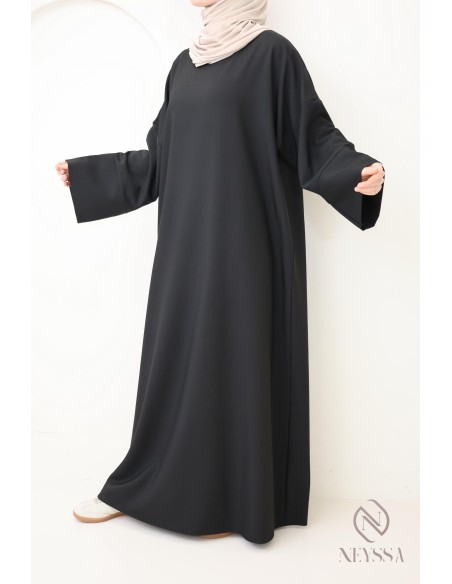 Abaya longue femme musulmane, abaya poches femme, tenue quotidien