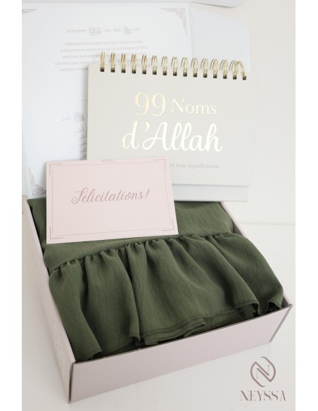 Coffret cadeau femme musulmane, ensemble jupe khimar pour le Ramadan