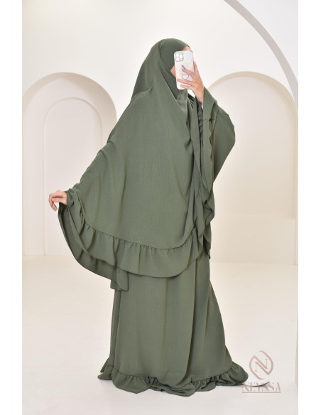 Muslim woman gift box, khimar skirt set for Ramadan