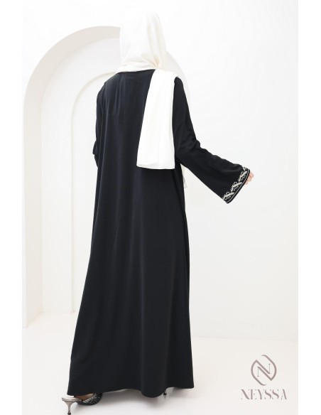 Moderne bestickte Damenabaya in Jazz, trendige Hijabi-Abaya für Frauen