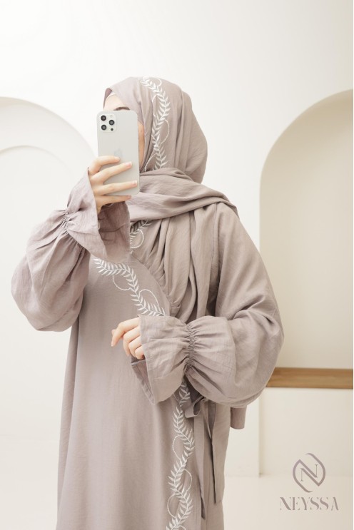 Muslim woman prayer dress, integrated hijab abaya for Ramadan