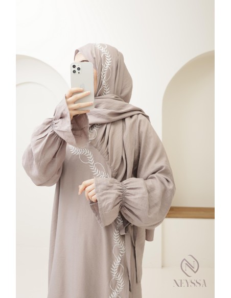Muslim woman prayer dress, integrated hijab abaya for Ramadan
