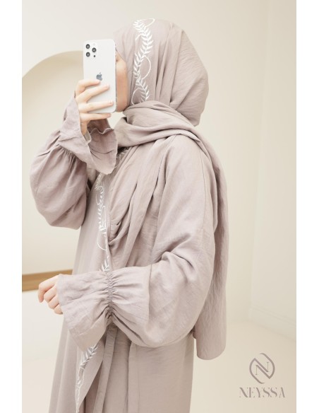 Robe de prière femme musulmane, abaya hijab intégré pour le ramadan