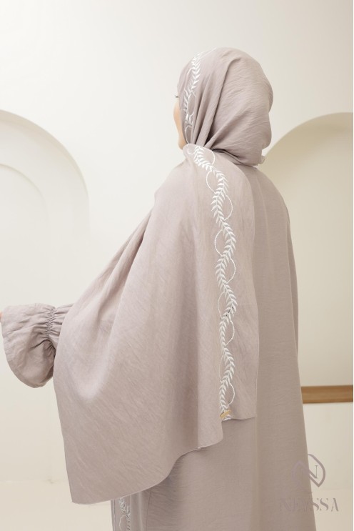 Muslim woman prayer dress, integrated hijab abaya for Ramadan